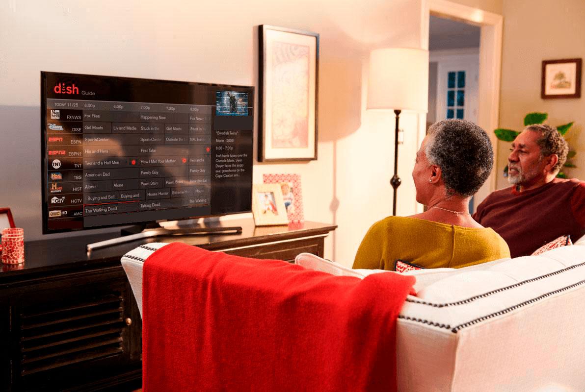 Couple watching Television